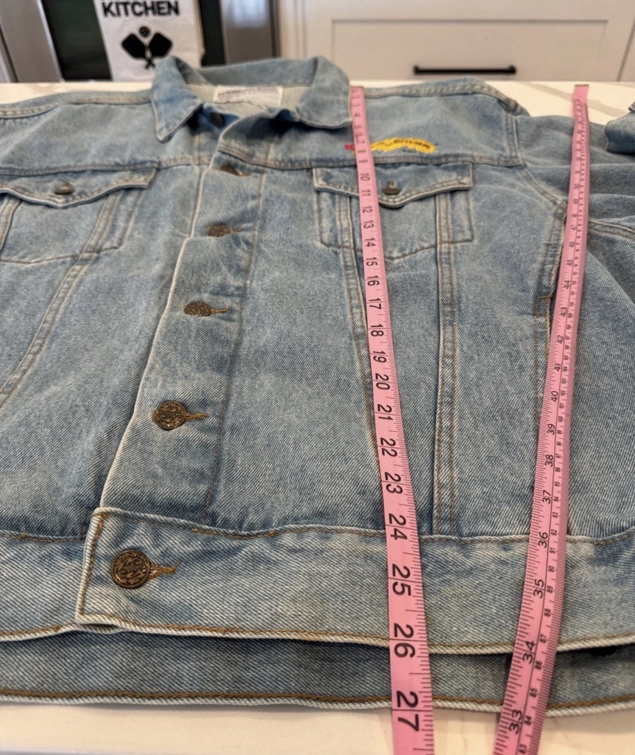 American Born MTV Beavis and Butt-Head Embroidered Denim Trucker Jacket XL image 8
