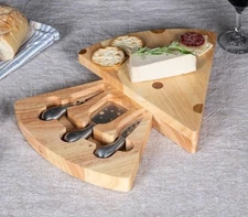 LEGACY Collection THE SWISS CHEESE BOARD SET Picnic Time Knife Tools 4pc EUC