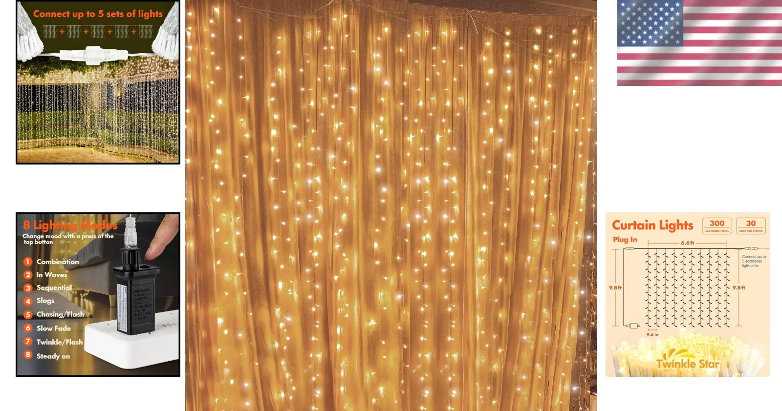 Curtain String Lights - Thumbnail 3