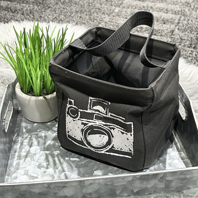 Thirty One Camera Organizing Littles Carry All Caddy Tote Bag Box Gray White NEW