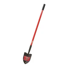 BULLY TOOLS 92710 Garden Spade Shovel, 14 ga. Steel Blade, Fiberglass Handle
