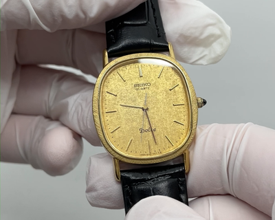 SEIKO Dolce 6030-5410 Vintage 1981 [US Stock] Gold Quartz Men's
