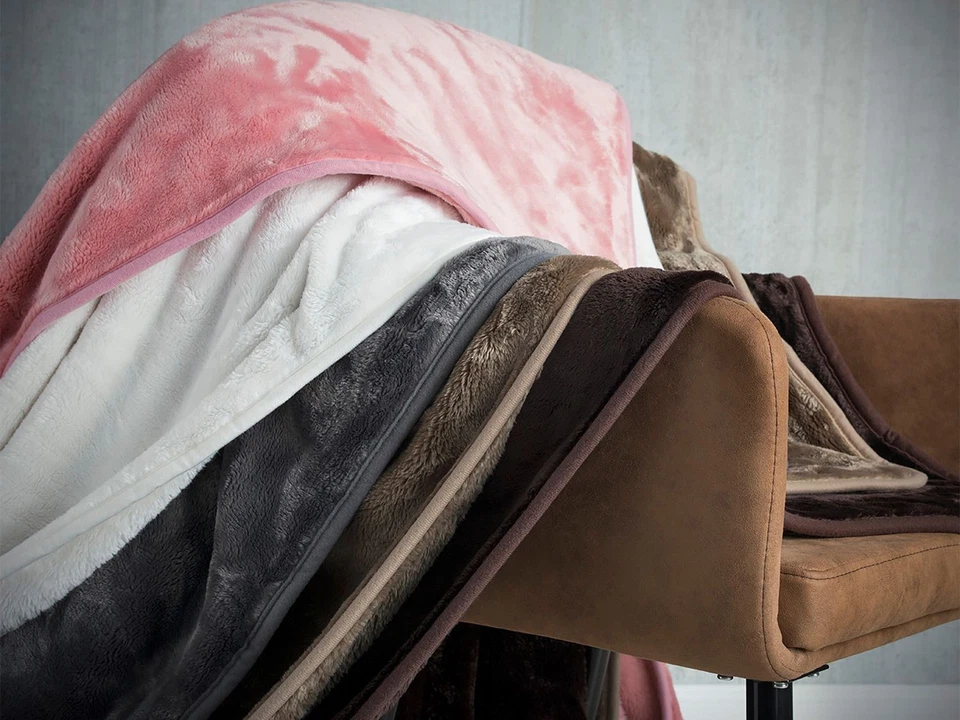 Gözze Premium Cashmere-Feeling Decke (altrosa, 220 x 240 cm) - B-Ware neuwertig - Bild 4 von 4