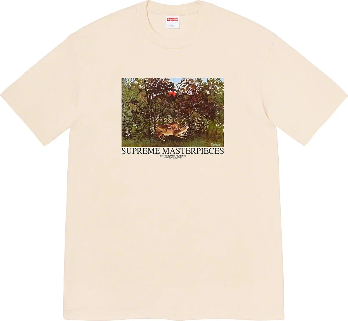 Supreme Masterpieces T SHIRT NATUREL TAILLE MEDIUM NEUF SCELLÉ EN USINE 