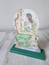 Ohio St Patrick's Day harp angel cherub sign decor glitter green spring home dec