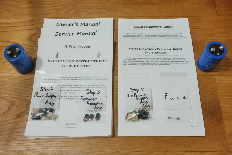 Sony TA-3140F reconstruir restauración recapitulación kit servicio reparación condensador Foto 2 de 4