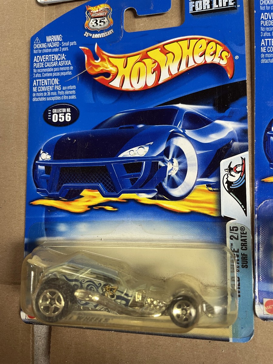 Hot Wheels Wild Wave Series VINTAGE 2002 COMPLETE 5-CAR SET