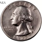 1937-S Washington Quarter ~ Almost Uncirculated+ (AU+) ~ Key Date!