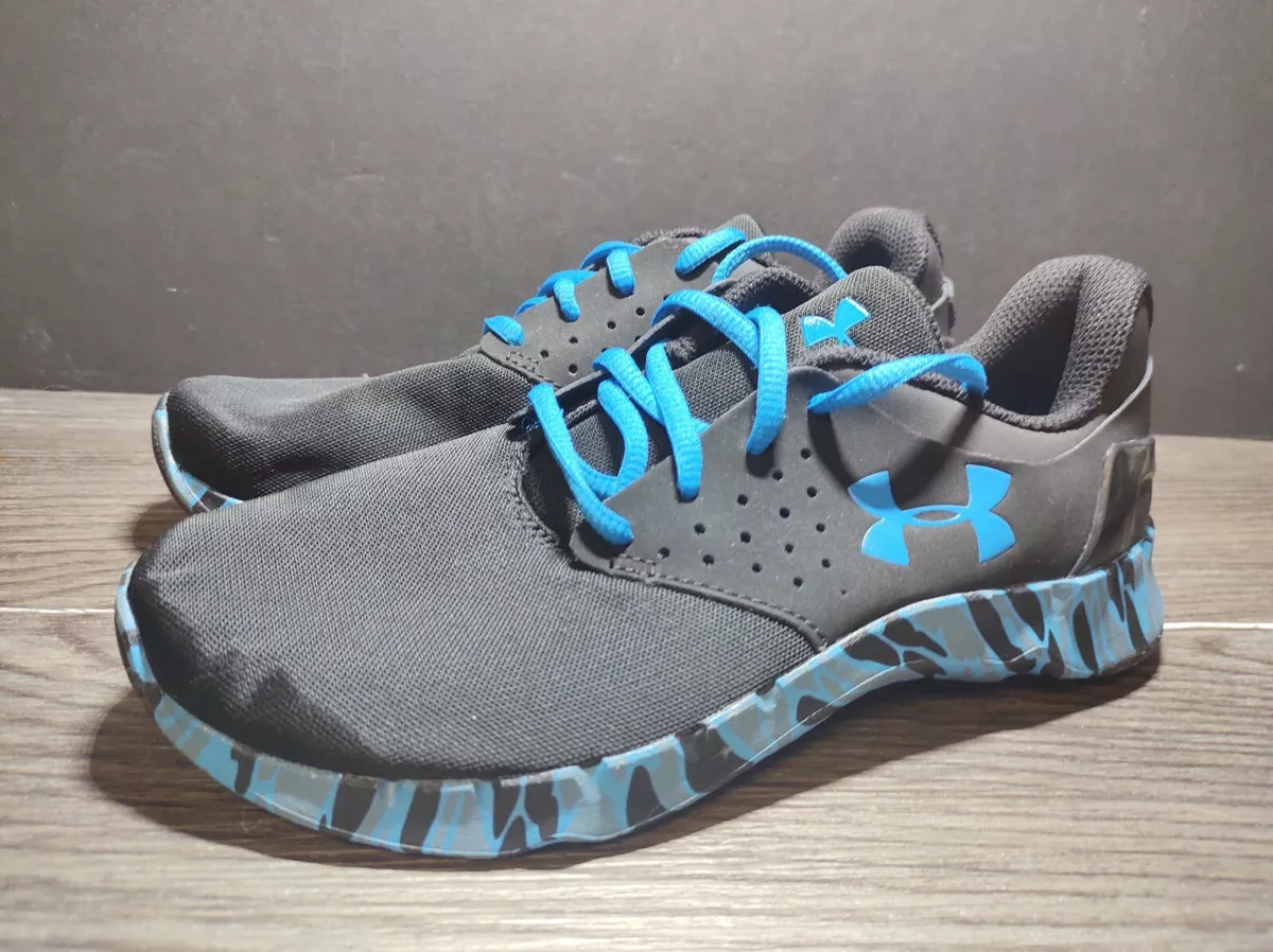 Under Armour Flow RN blue Camo BG Steel 1266505 001 Size 4.5 Youth