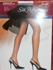 Hanes Silky Reflections Pantyhose Control Top Reinf Toe Size CD Choose Color *5J