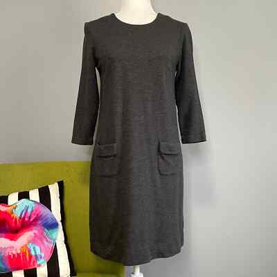 grey ponte dress Urban Outfitters Silence And Noise Striped Ponte Dress Grey And White Sz M