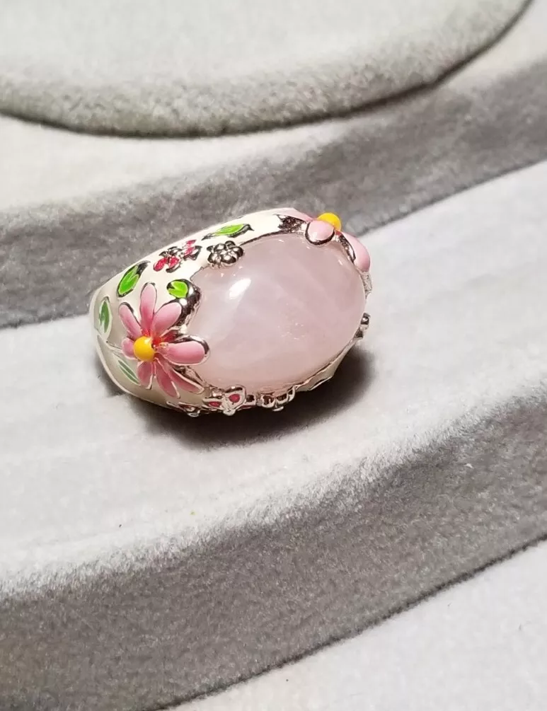 Enamel on sale ring rose