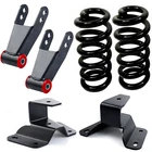 For 80-96 Ford F150 F100 3"F 4"R Lowering Coil Springs Shackles Hangers Drop Kit