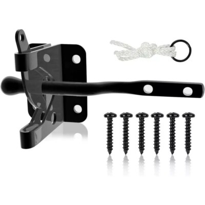 Automatic self Locking gate Latch for Wooden Fence, gate, Door, Metal Lever