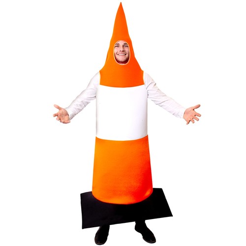 ROAD CONE FANCY DRESS TRAFFIC CONE COSTUME STAG NIGHT ADULT FUNNY