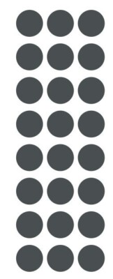 1'' Dark Grey Gray Round Label Dots Stickers Color Coding Inventory 1 Inch Dot