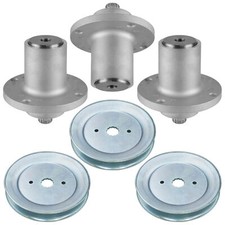 607418 601804 / 604704 Deck Spindles w/ 6.47" OD Pulleys for Hustler Raptor SD