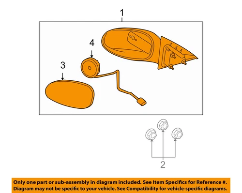Chevrolet GM OEM 08-13 Impala Door Side Rear View-Mirror Assy Left 25947195