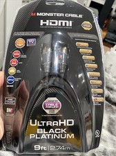 NEW Monster 9ft UltraHD Black Platinum 4K Ultimate High Speed HDMI Cable