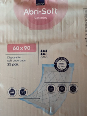 ABENA Abri-Soft Superdry Unterlagen 60cmx90cm 25 Stück neu und originalverpackt