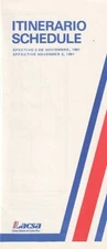 LACSA timetable 1981/11/02