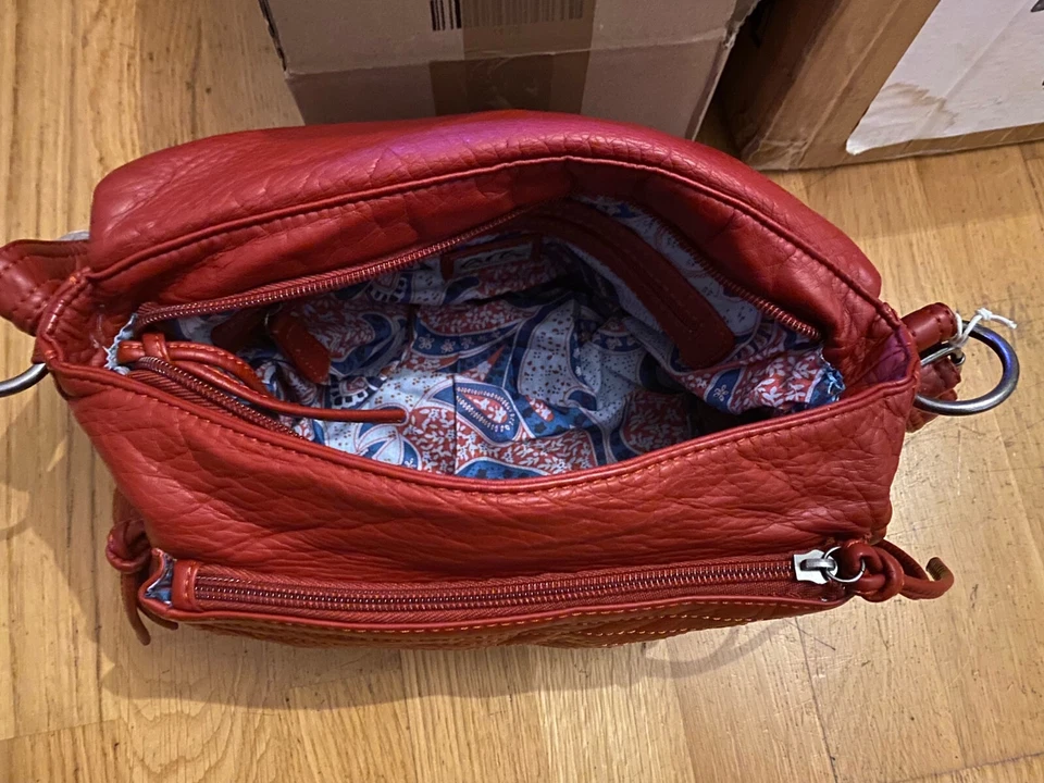 ARA-Handtasche-Kunstleder rot - Bild 3 von 3