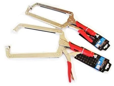 2 CAL-HAWK 18" LOCKING VISE C CLAMP PLIERS WITH FLEX PADS RUBBER GRIPS WELDING