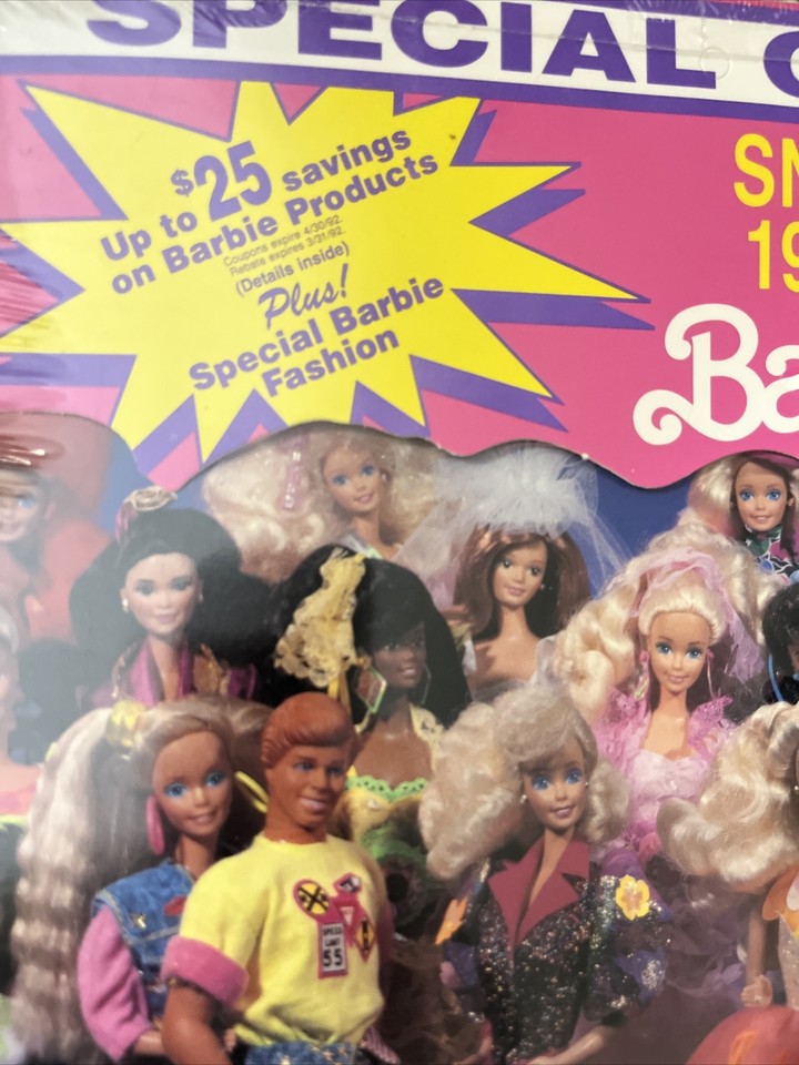 Vintage Barbie Calendar 1991 year 15 Month NEW And SEALED with Star