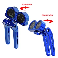  Blue Handlebar Risers & Instrument Bracket Fits Harley 15-23 Road Glide ST FLTR