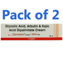 2x Demelan Cream Glycolic Acid Arbutin Kojic Acid For Hyper Pigmentation 20 Gram