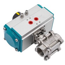 1" inch NPT Pneumatic Stainless Ball Valve Single Acting Air Actuated Ball Valve