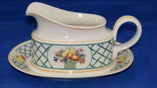 Villeroy & Boch Basket Gravy Boat or Sauce Bowl w/ Underplate (Box #2)
