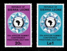 Sierra Leone 1980 - 17th African Summit Conference - Set of 2v - Sc 485-86 - MNH