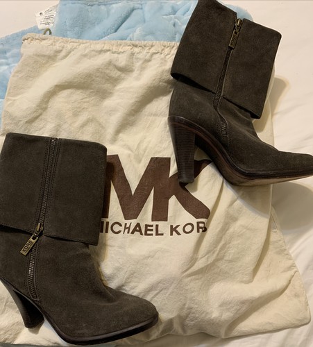 Gamuza Para Mujer 7.5 Tacón Alto Michael Kors Botines Cremallera Cuero Gris  ZIP abajo Sexy | eBay