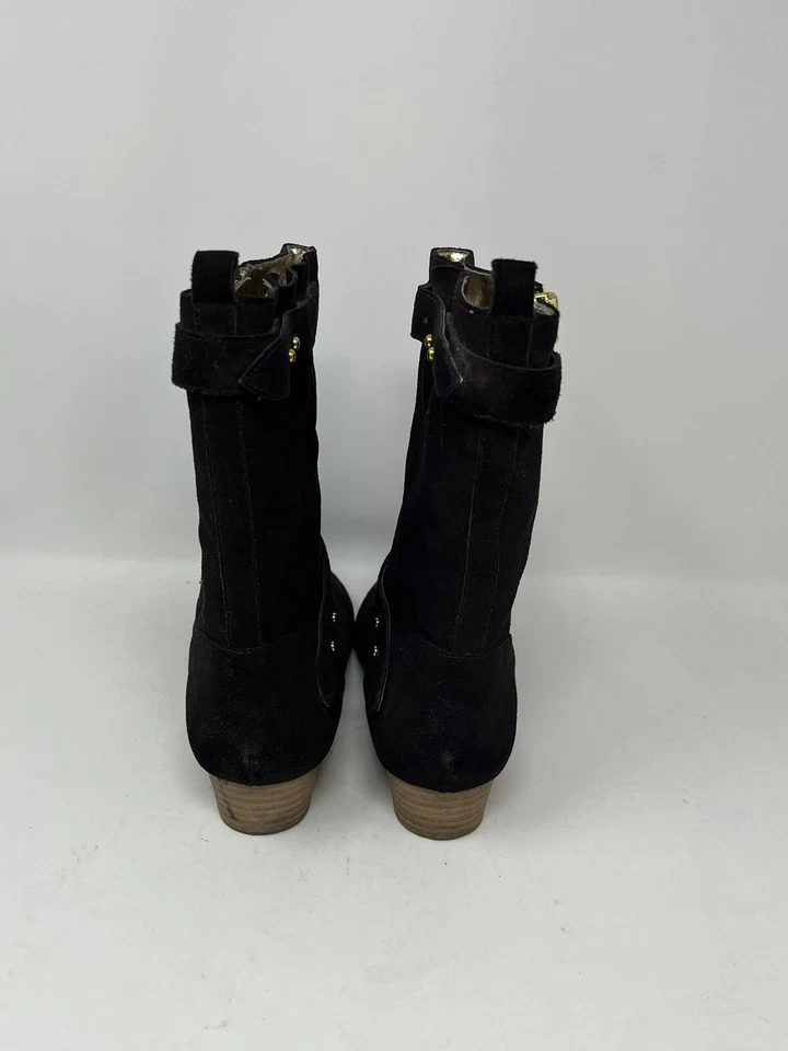 Matt Bernson ботинки женщин 9 черный тундра стриженный мех пряжка крышка носок б/у GH - Изображение 4 из 4