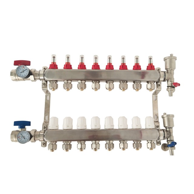 IN FLOOR HEAT MANIFOLD 6 LOOP/OUTDOOR WOOD FURNACE BOILER,PEX TUBING