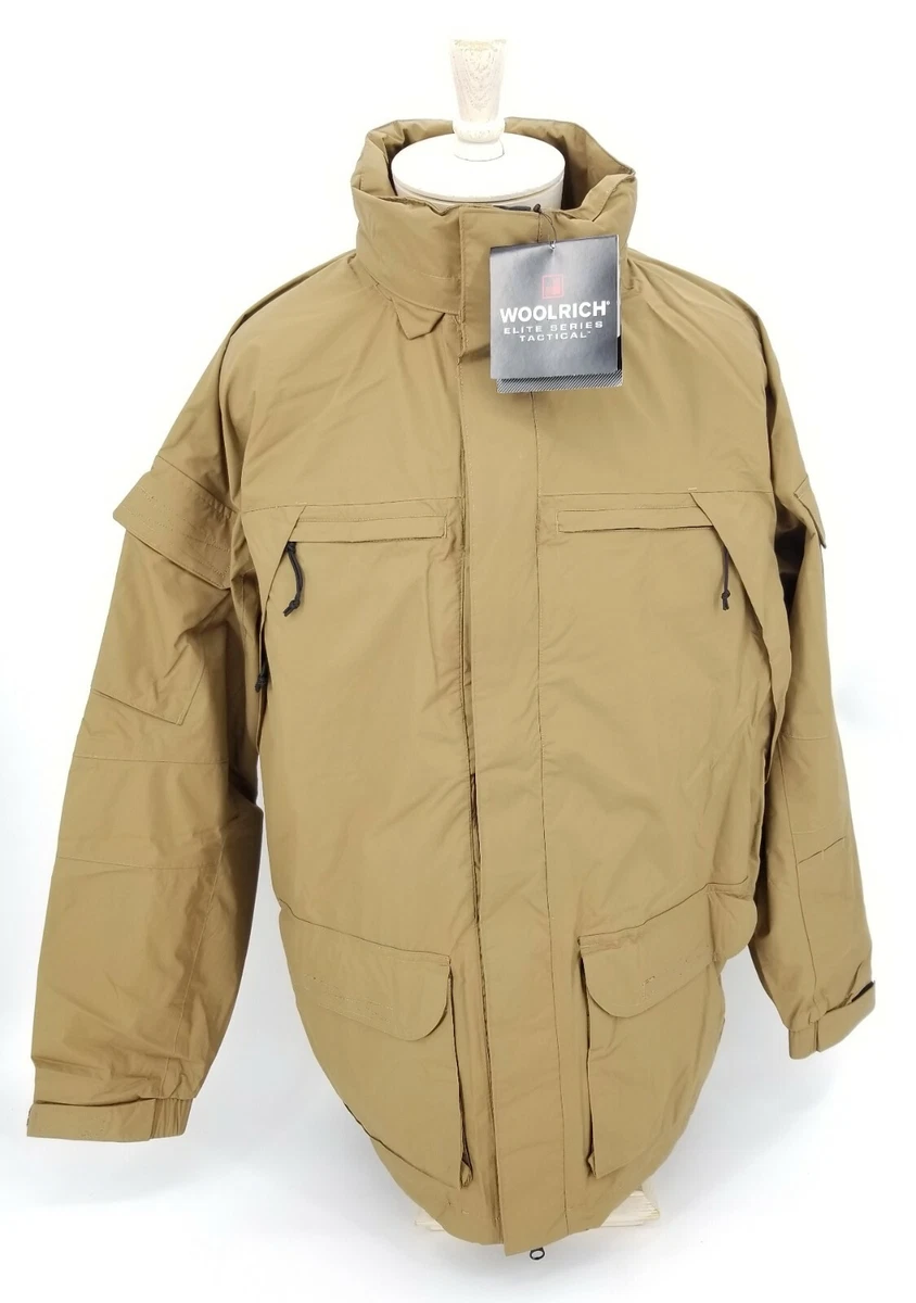 Woolrich Elite Waterproof Breathable Tactical Parka Jacket SMALL Coyote Brown