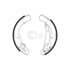 Bremsbackensatz Bremsbacken hinten für Skoda Roomster 5J VW Jetta IV 162