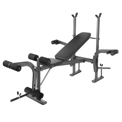 Adjustable Weight chair Foldable Stable Workout - Black 800LBS