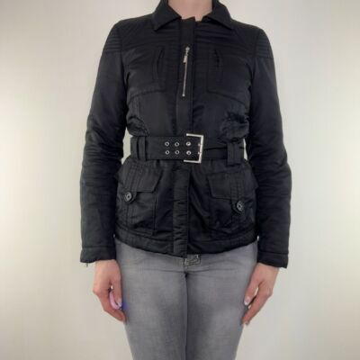 Y2K vintage belted jacket puffer buckle zip up archive cinched 