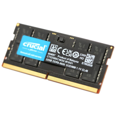 Crucial CT2K32G56C46S5 DDR5-5600 32GB×2 Crucial 64GB (2 x 32GB) 262-Pin DDR5 SO-DIMM 5600 Laptop Memory