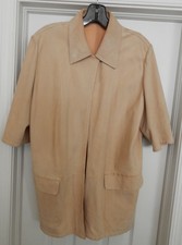Loewe Madrid 1846 Jacket Coat Suede Leather Womens Hand Crafted Beige M(?) Vtg