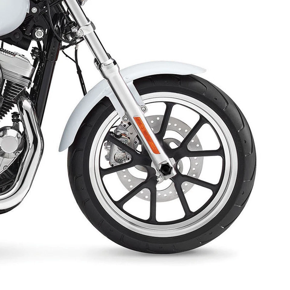 Cubierta de tuerca de tapa de eje apta para Harley Sportster XL 883 1200 2009-22 Dyna 2011-2017 Foto 4 de 4