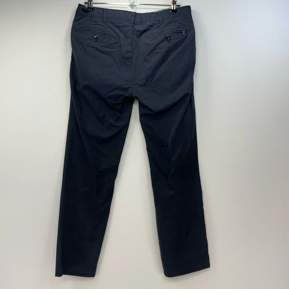 Meyer Trousers Chino Men's W34 L30 Regular Fit Stretch Smart Blue Lightweight — 第 3/4 张图片