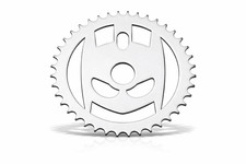 Lowrider Bicycle Laser Cut Mirror Chrome Batman Style 36T Custom Sprocket.