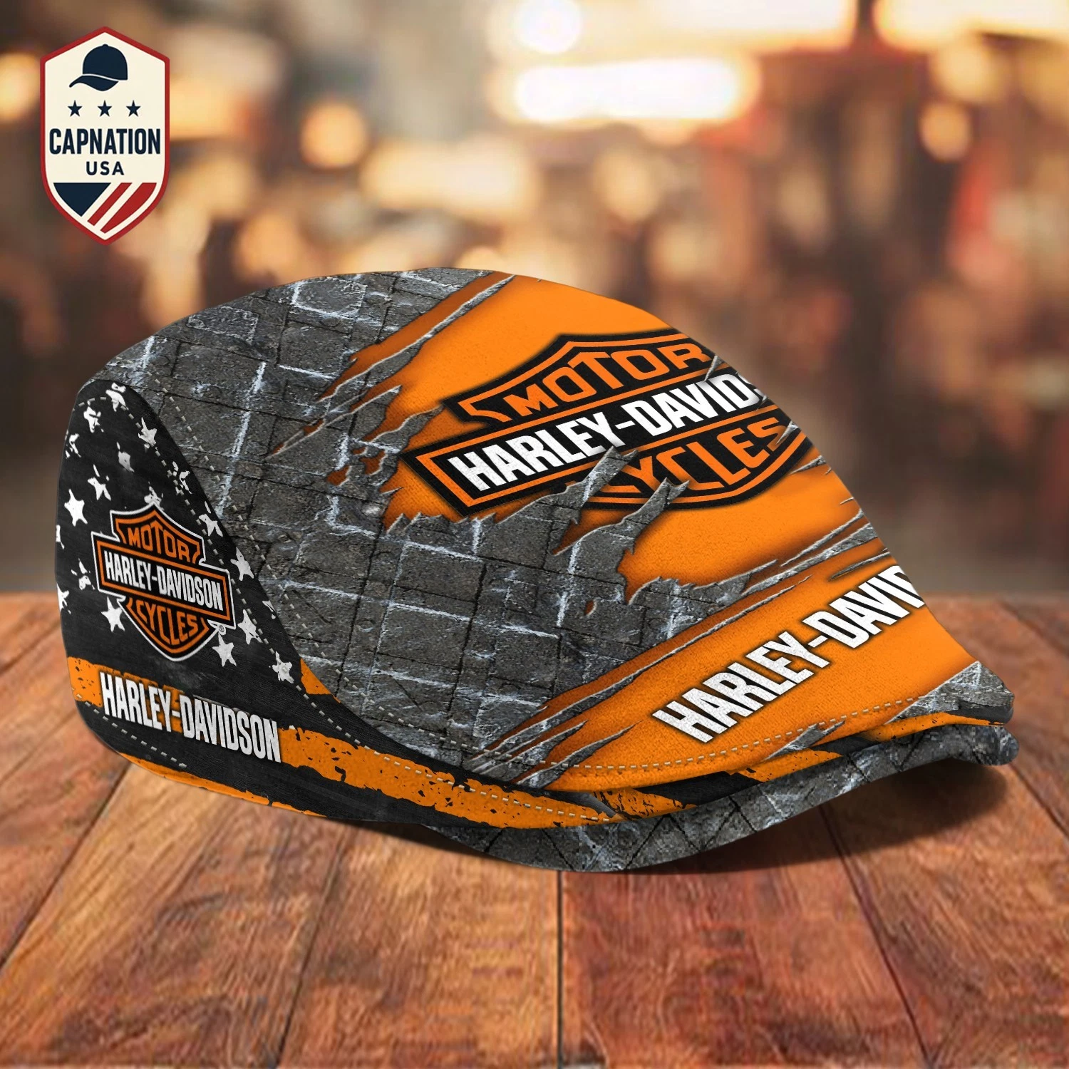 Harley Team Davidson Jeff Cap H davidson Flat Cap Newsboy Cap Golf Cap