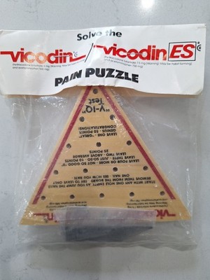 Vintage Vicodin V-IQ Test Pain Puzzle Knoll Pharmaceuticals NEW