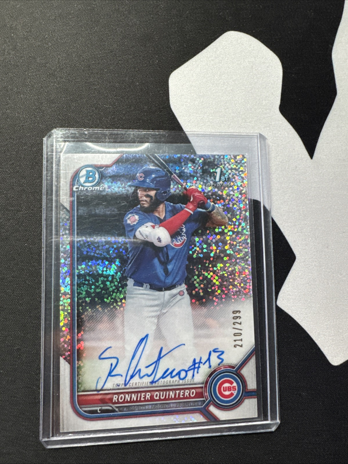 Ronnier Quintero Speckle Auto /299 2022 Bowman Chrome 1st Prospect Chicago Cubs