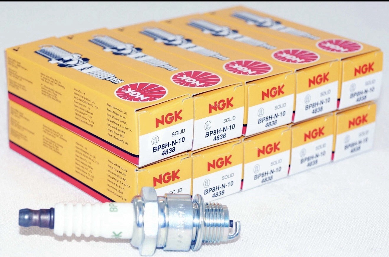 Set of 10 Genuine NGK 4838 BP8H-N-10 V-Power Spark Plug