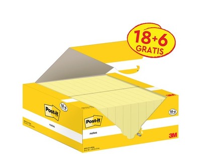 Post-it Haftnotizen notes 51 x 38 mm gelb Promotion 24 Blöcke á 100 Blatt